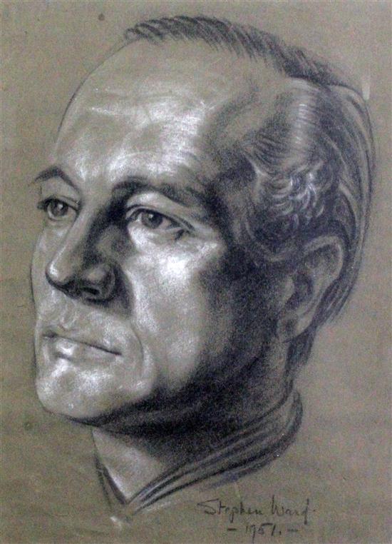 Stephen Ward (1912-1963) Portrait of Cecil Rochfort DOyly John 10.5 x 8in.